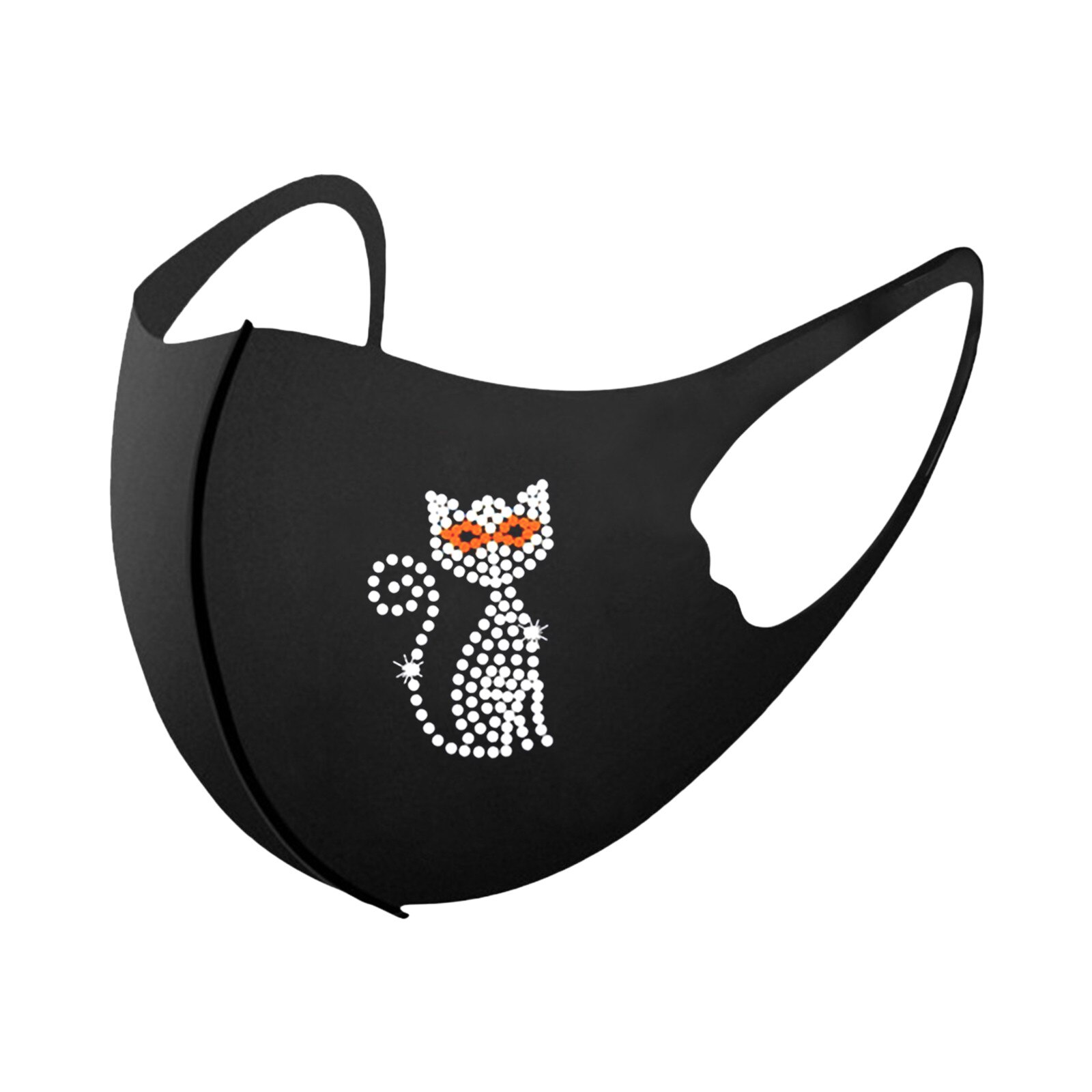 Mascarilla de cara de ciclista para adultos, máscaras de Navidad, con diamantes, reutilizables, para prevenir la contaminación, para exteriores
