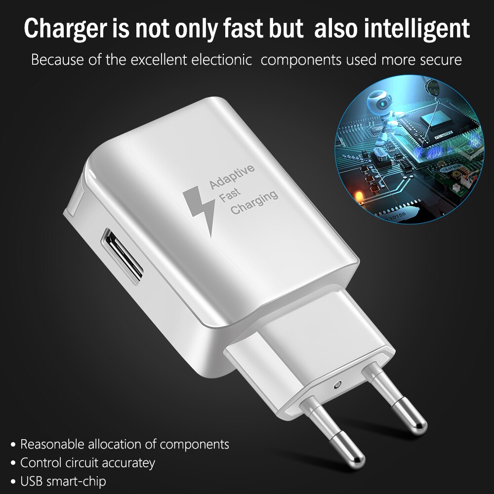 Usb Lader Snel Opladen Voor Samsung S9 S10 Plus Quick Charge 2.0 Muur Adapter Voor Iphone Samsung Afc Telefoon Oplader eu Ons Uk