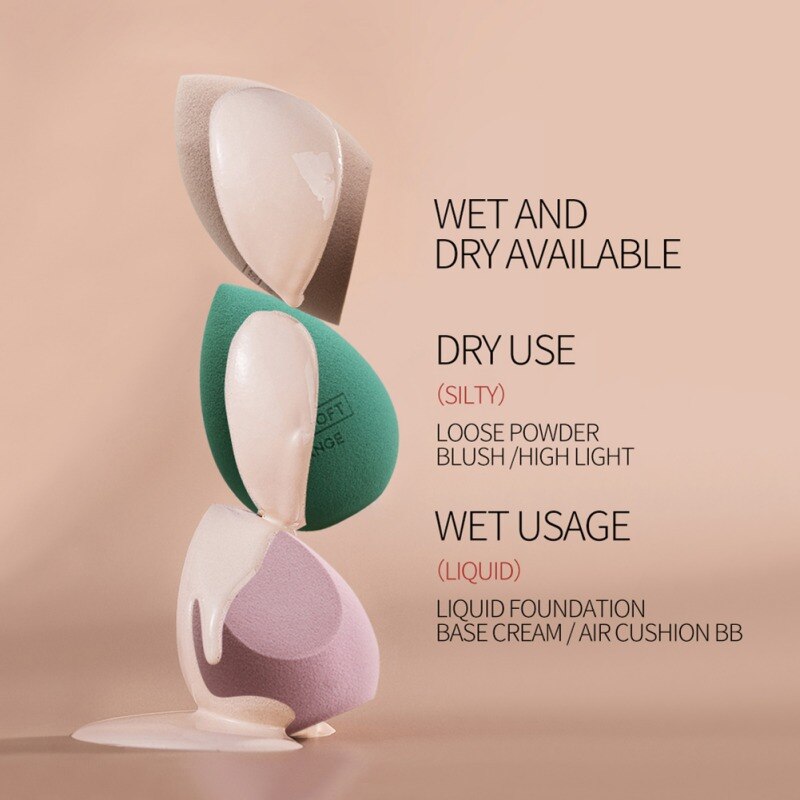 Christmas Makeup Blender Set Waterdrop Makeup Sponge Puff Sponges Cosmetic Powder Face Foundation Sponge Makeup Blend 3 Pcs