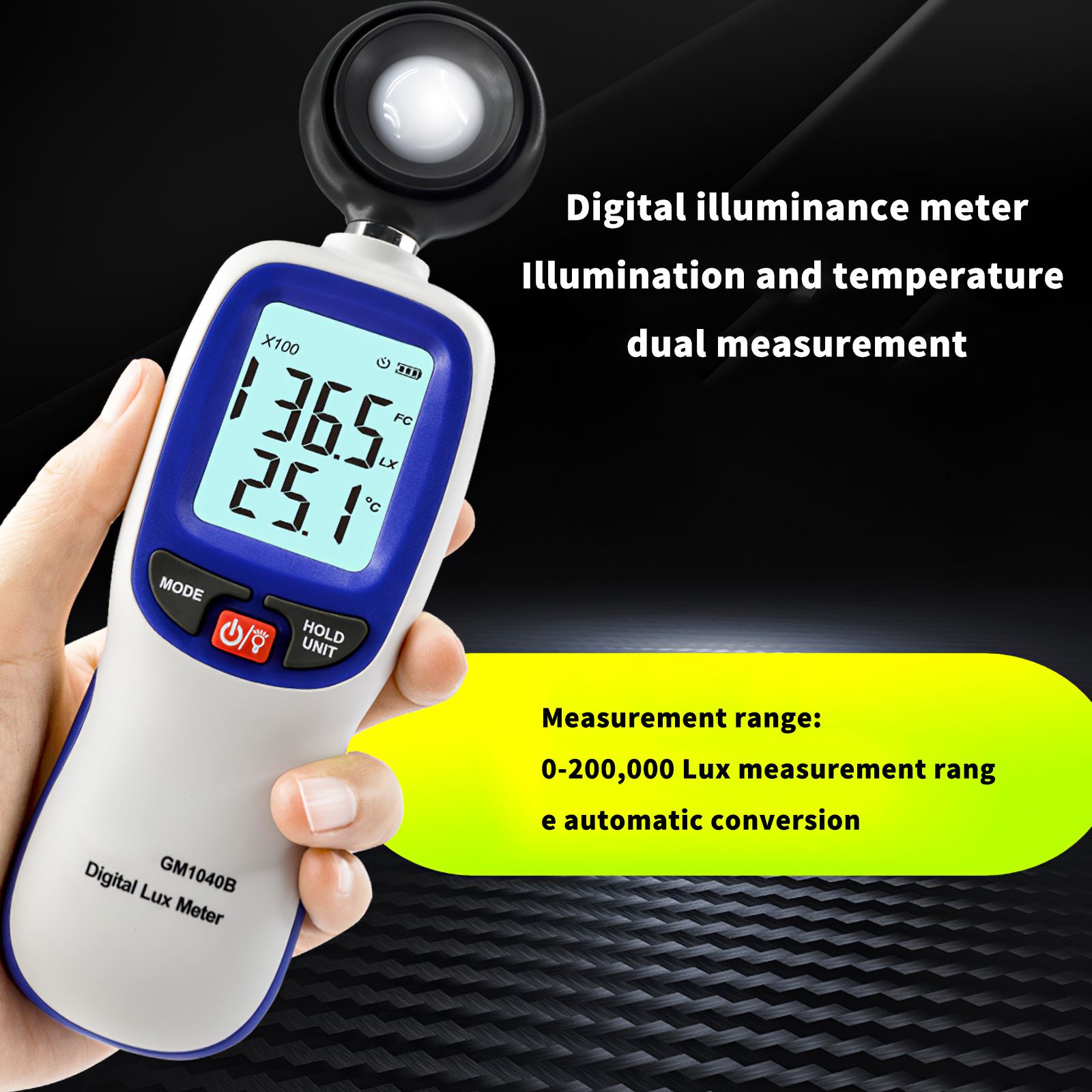 Digital Light Meter Bluetooth Mode High-Definition Display Spectrometer Lux Meter Luxometer Luminance Illumination Meter