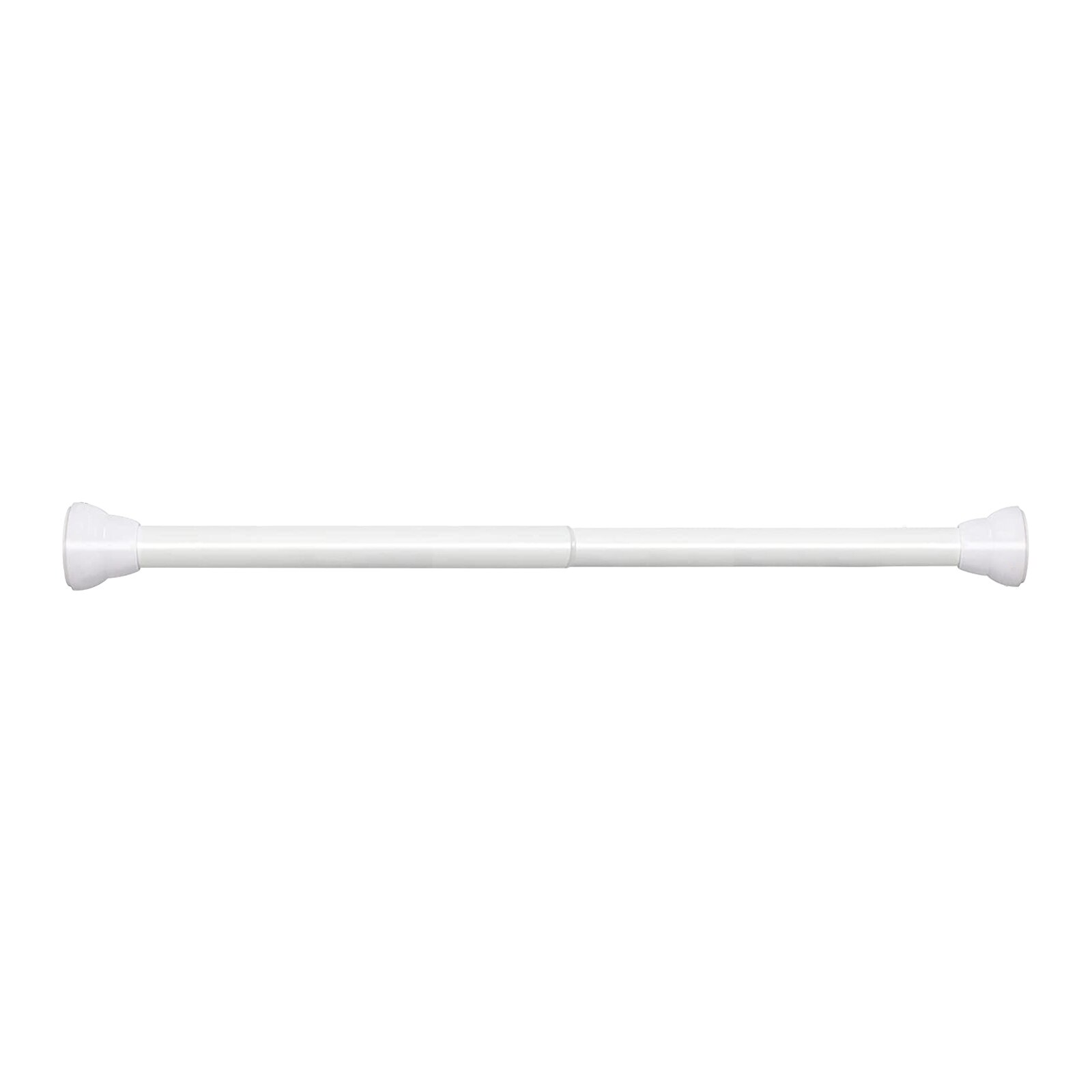 Non-Slip Spring Tension Curtain Rod Expandable Curtain Rod No Drilling Bath Closet Hanging Pole for Windows Shower Bathroom: white