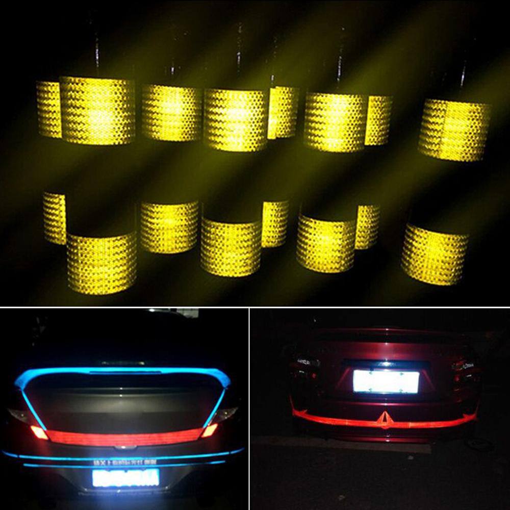 Car Safety Mark Reflective Arrow Strip Stickers Warning Light Reflector Protective Sticker Warning Tape Reflective Film 5*300cm