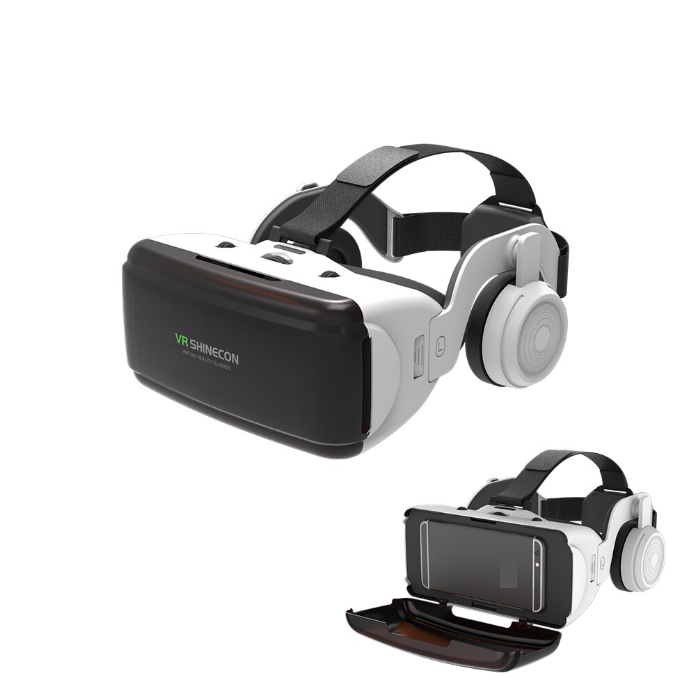 Vr glasögon smarta hörlurar virtuellt spel  vr 3d hd videoglasögon headset för ios android telefon