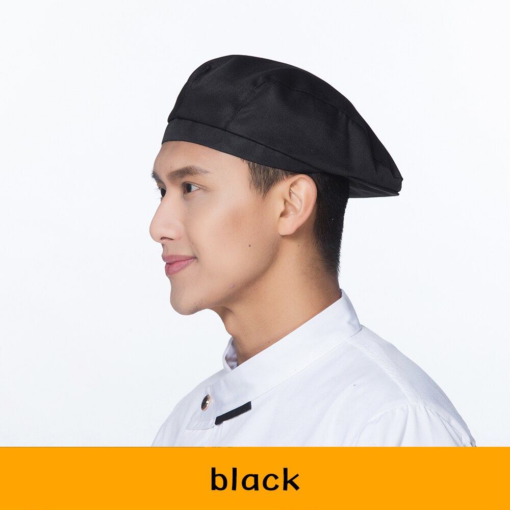 Chapeau de Chef Service alimentaire, uniforme de travail de cuisine café Restaurant, casquette élastique, chapeaux de serveur de barbier à imprimé de piment, 17 couleurs: 6