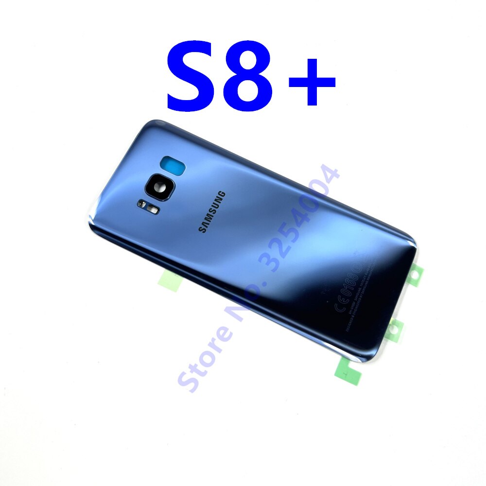 S8 vetro posteriore per Samsung Galaxy S8 G950 G950F/FD coperchio vetro batteria pannello posteriore S8 Plus S8 + G955 G955F custodia porta posteriore: S8 Plus Blue