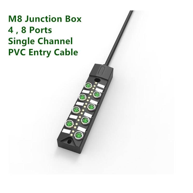 M8 Junction Box, Splitter Box , Distribution Box , PNP, NPN, Sensor Box , with PVC Entry Cable