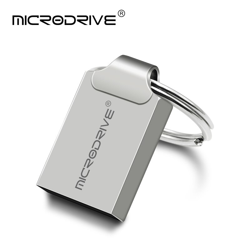 Unidad flash usb Mini pendrive 32GB 16GB pendrive con memoria 64GB 128GB disco flash en llave usb 2,0 disco U de alta velocidad: 64 GB / silver