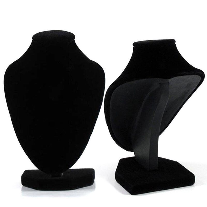 Boutique décor Mannequin buste bijoux collier pendentif spectacle présentoir support de support noir