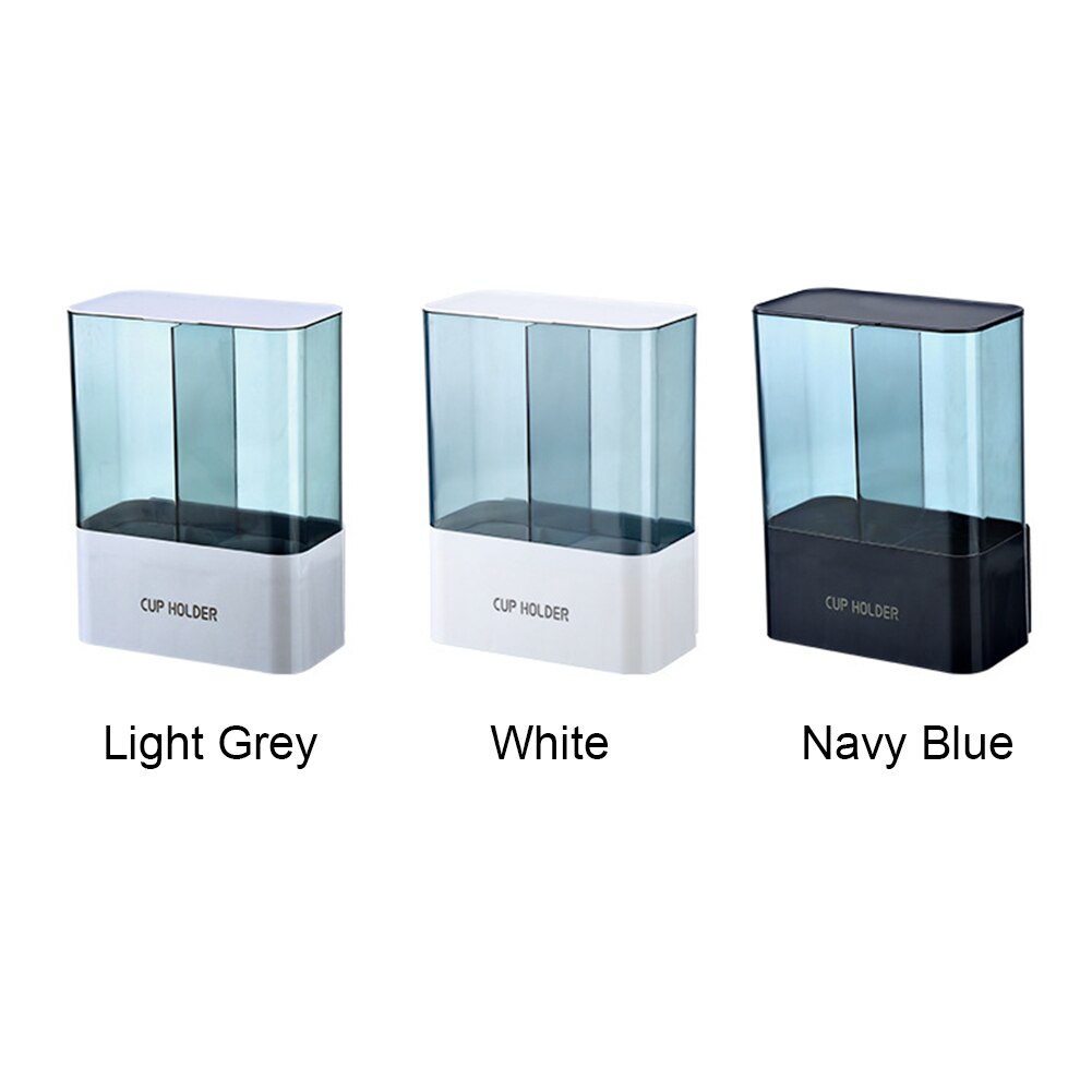 Disposable Cup Dispenser Double Tube Storage Organizer Automatic Space Saving Wall Mounted Holder Transparent ABS Self Adhesive