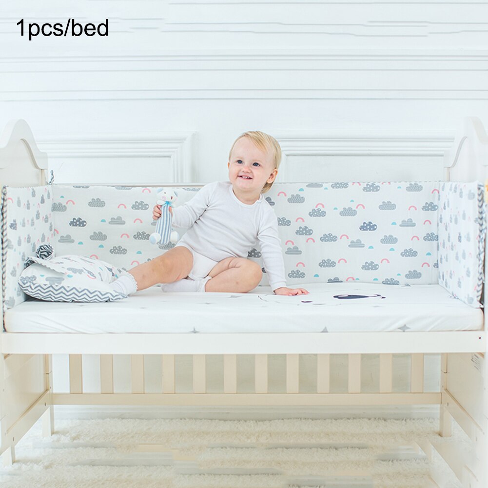 Nordic Baby Bett Verdicken Stoßfänger Krippe Um Kissen Bett Protector Kissen 4 Farben Neugeborene Room decor: Blue Clouds