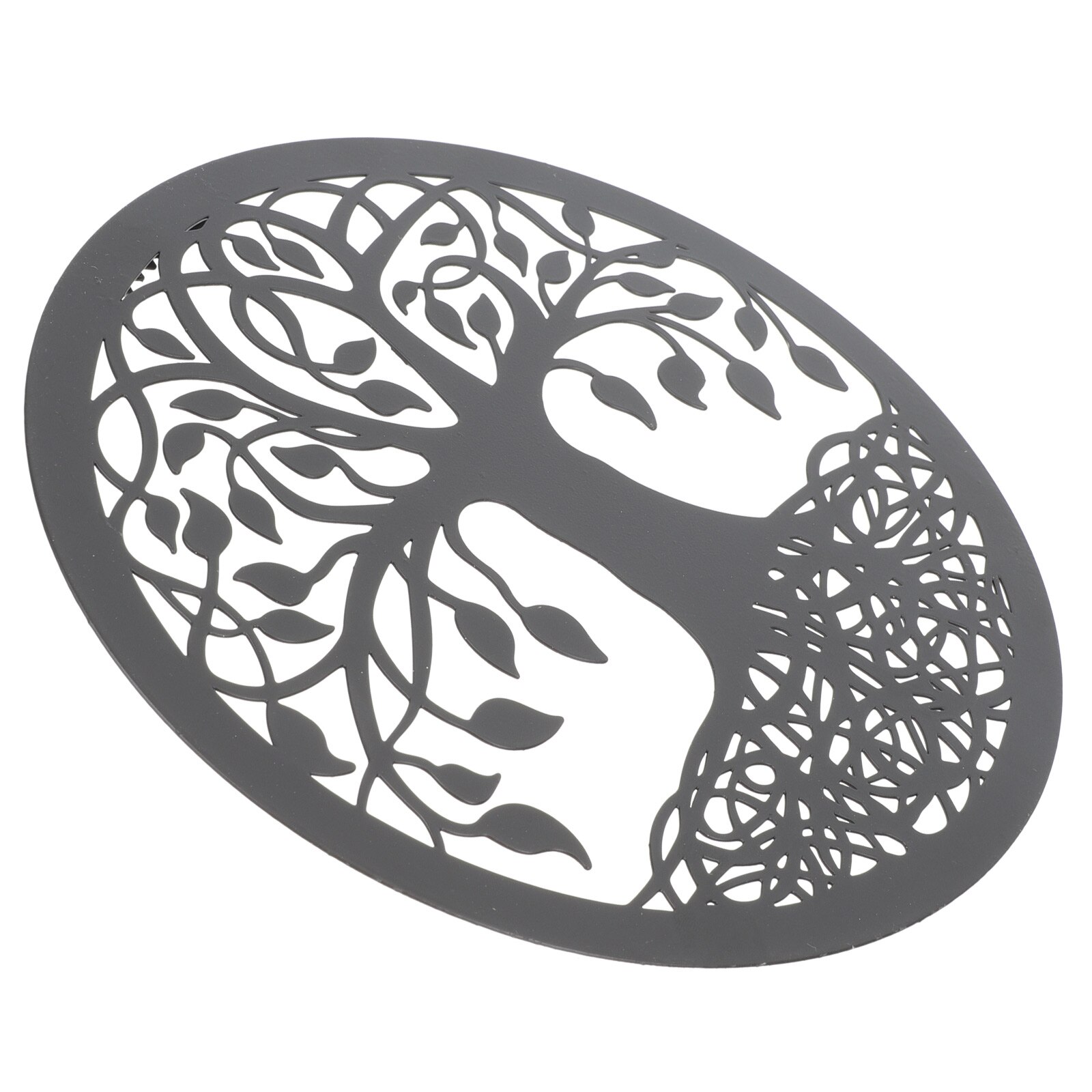 Outdoor Garden Wall Decor Circular Wall Ornament Plant Silhouette Wall Art Craft