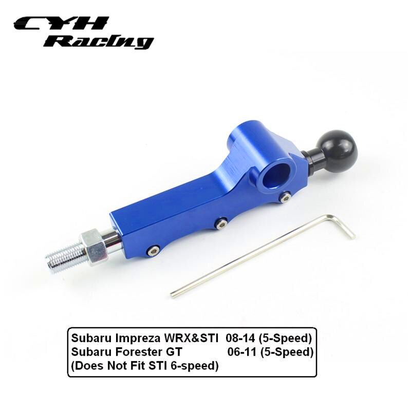 Aluminum Double Adjustable Short Shifter For Subaru Impreza WRX STI 5-Speed 08-14: Blue