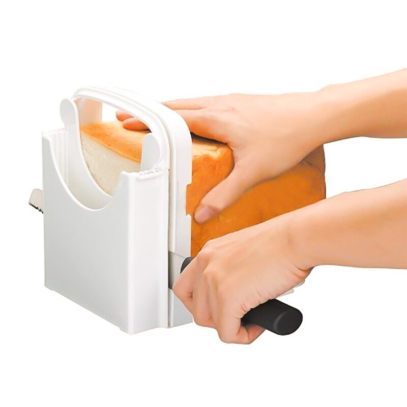 Bread Slicer Guide Adjustable Bread Roast Loaf Slicer Cutter Folding Toast Slicing Mold TP