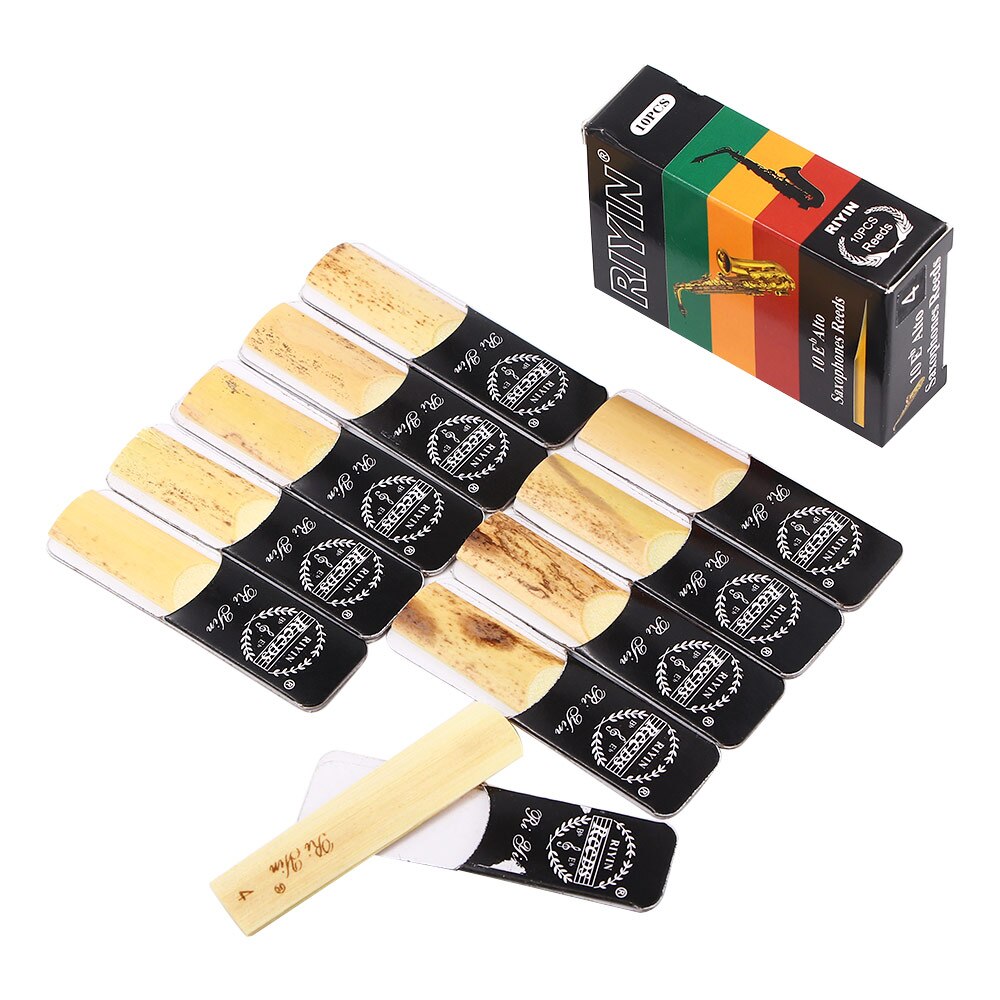 10 Pack Sterkte 1.5/2.0/2.5/3.0/3.5/4.0 Eb Altsax Saxofoon Rieten C saxofoon Riet Houtblazers Instrument Onderdelen Accessoires: Strength 4.0