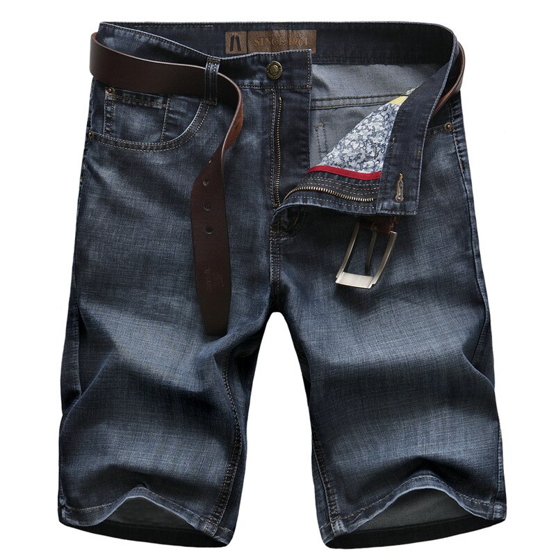 Icpans fritidsshorts denim bomull sommarshorts herr jeans kläder knälånga shorts man cargo stor storlek 42