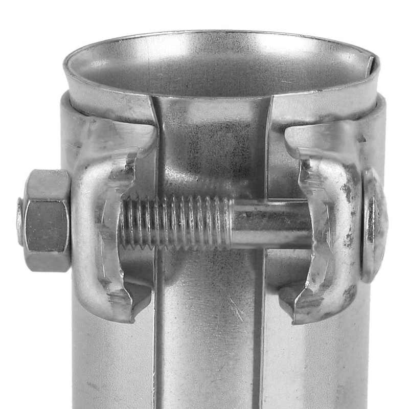 Exhaust Pipe Coupler Joiner Exhaust Muffler Tube Connector Joiner Dual Clamp Sleeve 2in/51mm Automobile Accessory