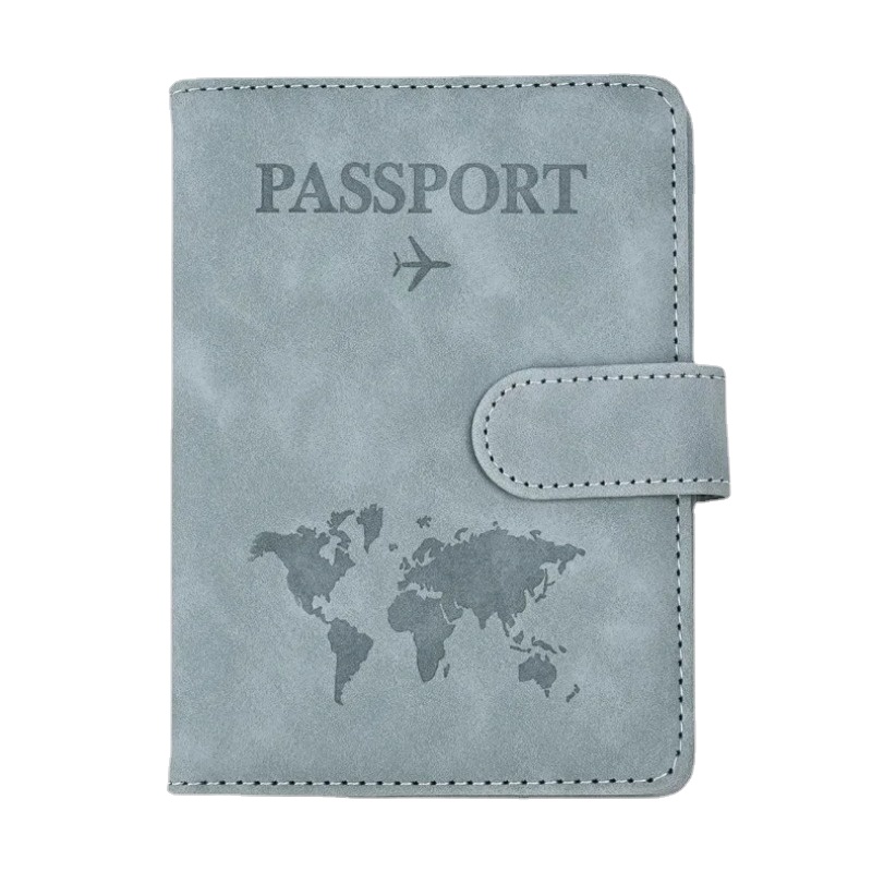 Funda para pasaporte de cuero PU para hombre y mujer, porta pasaporte de viaje con tarjetero, funda protectora tipo billetera