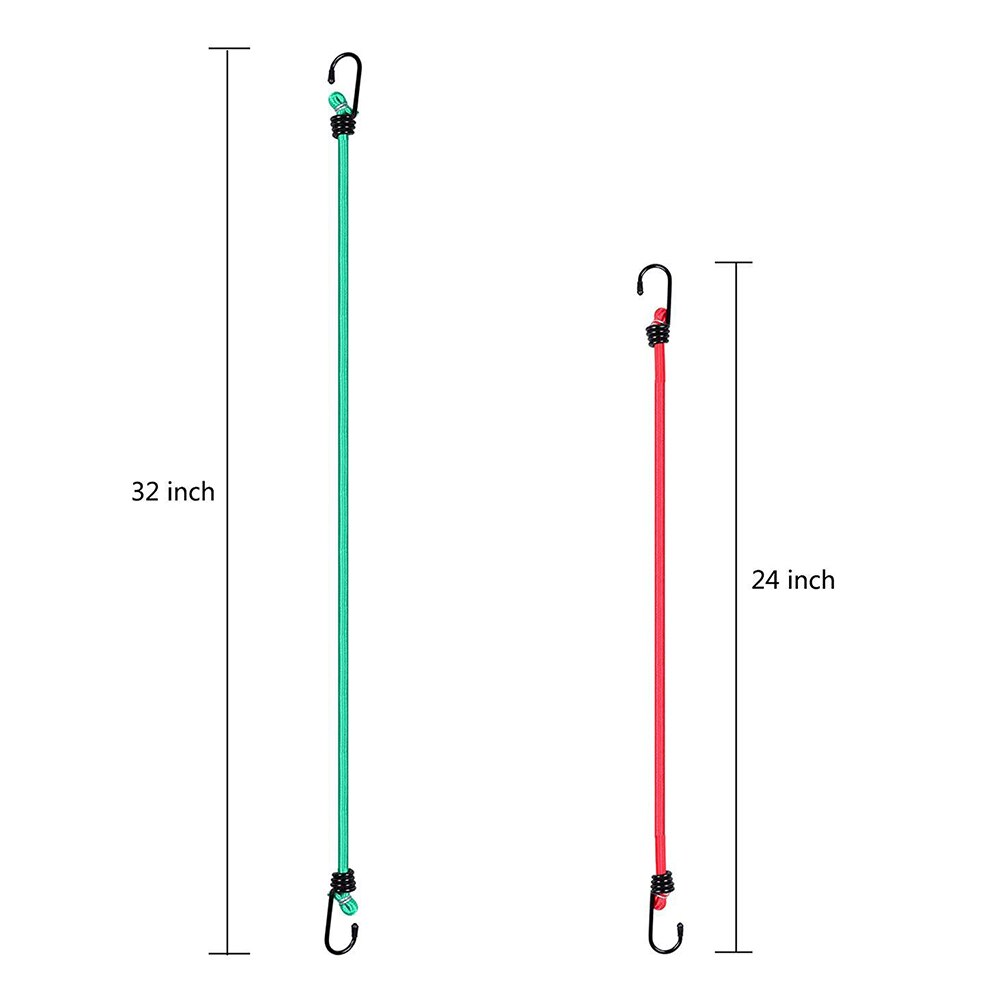 Elastiskt snöre slitstarkt gummi bärbart multifunktionellt praktiskt gummiband med krok utomhus bungee buntning rep krok