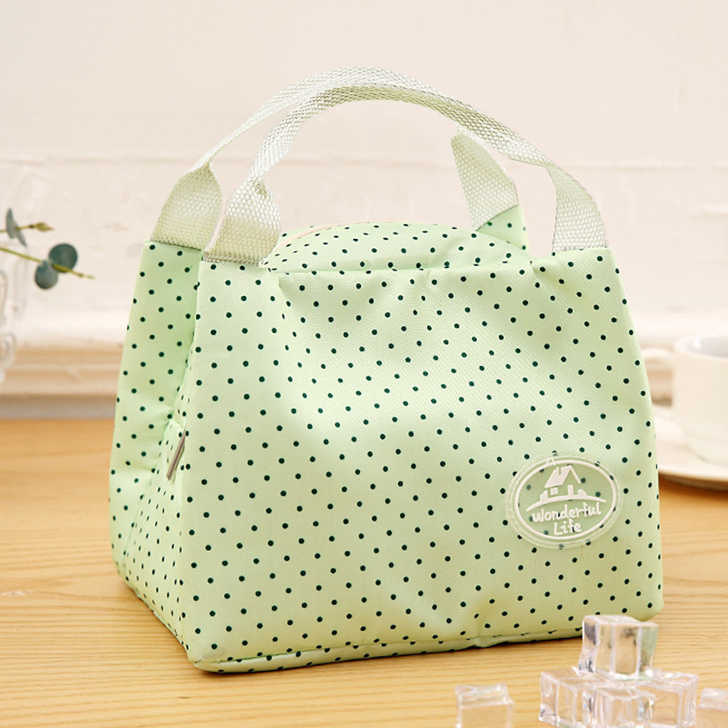 Kawaii sac à déjeuner pour femmes enfants école boîte à déjeuner isolé toile sac à déjeuner thermique Portable fermeture éclair sacs à déjeuner bolsa termica