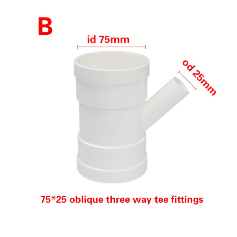 Uniones Uds. PVC oblicuo, accesorios en t de tres vías, juntas en t de 45 grados, accesorios de tubería de suministro de agua, accesorios oblicuos de PVC de cuatro vías