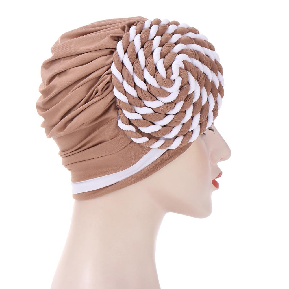 Turban indien, Bonnet pour Femme arabe, écharpe de tête, casquettes intérieures pour Femme musulmane, hiver