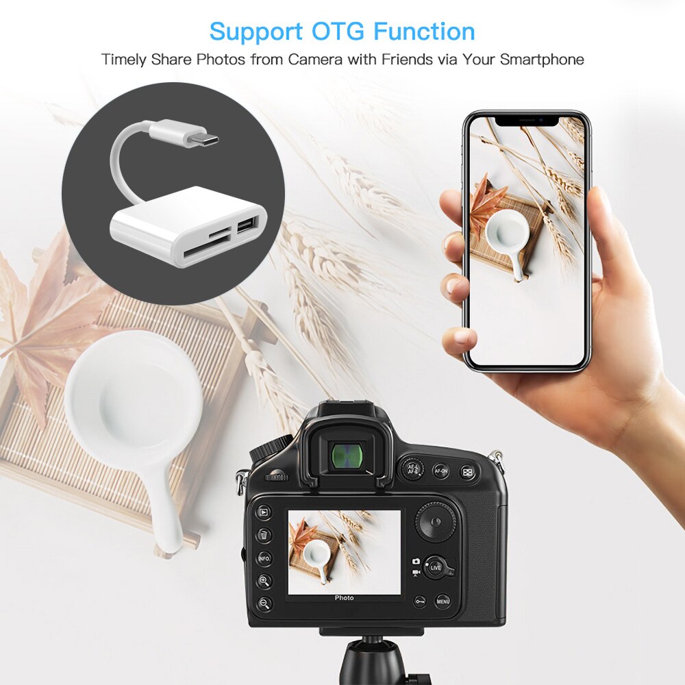 Neue 3 In 1 USB Typ C Adapter Kartenleser Kabel SD & Micro SD TF Verbindung Smart Memory Karte reader Für Macbook Pro Typ-C Port