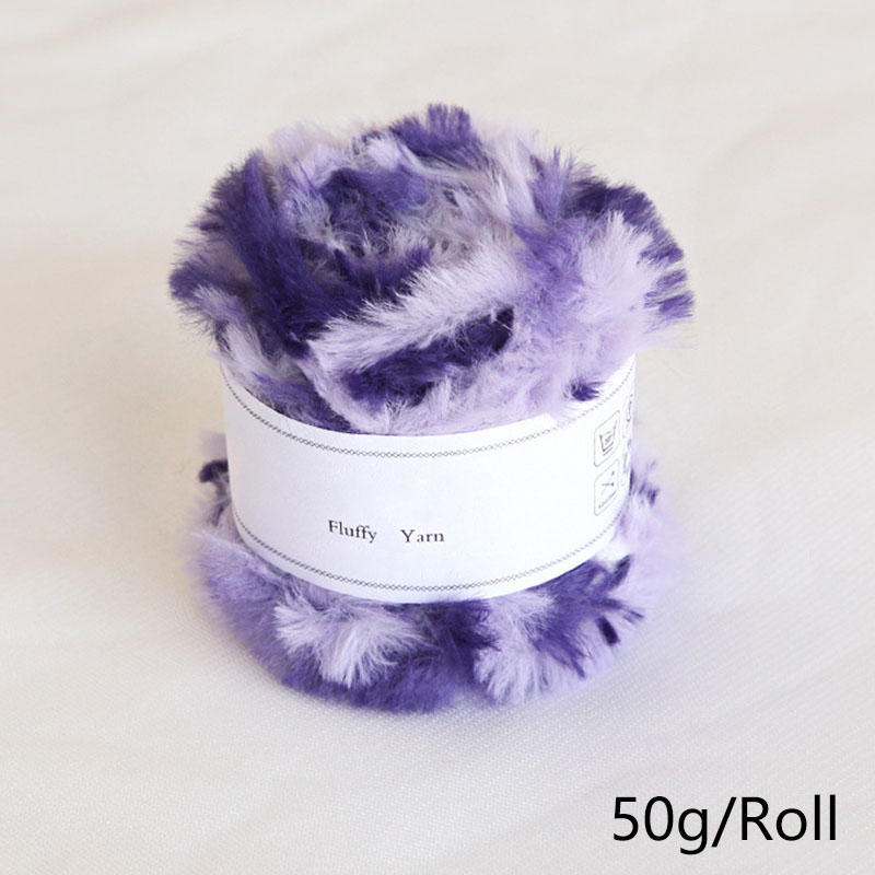 50g/Rolle Plüsch Kunst pelz flauschiges Garn Häk elgarn zum Stricken von Strickjacke Schal Pullover Schal Hands trick garn Näh zubehör