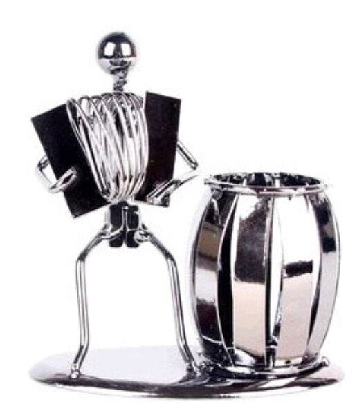 Metal Music Player Pencil Holder Cute Support Pen Stand Tablets Desk Organizer Home Decoration Student Accessory: 6