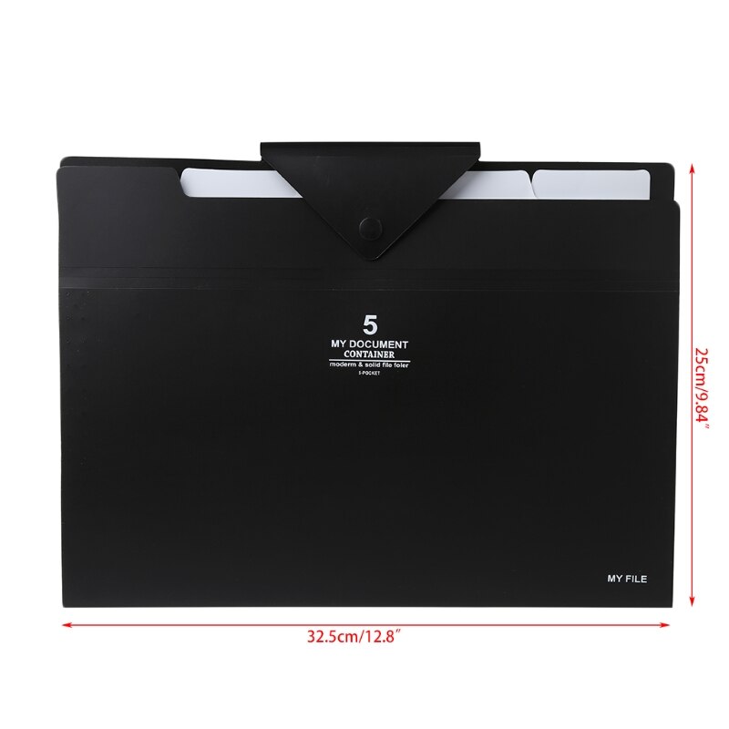 5 Layer Document Bag Expanding File Folder Organizer Folder for Documents A4 Paper