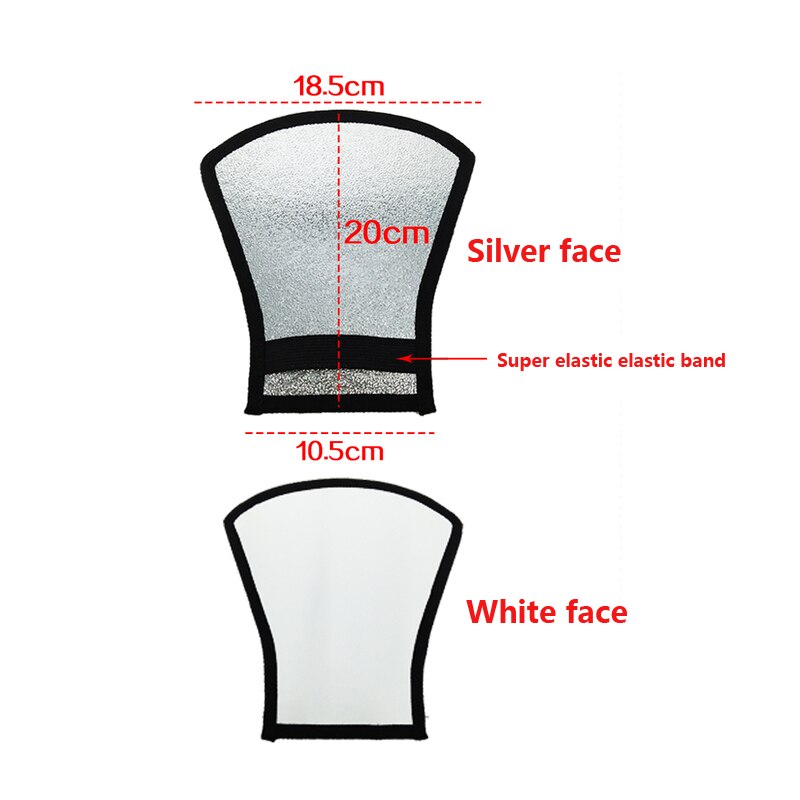 Universal Camera Flash Diffuser Softbox Silver and White Reflector For all camera