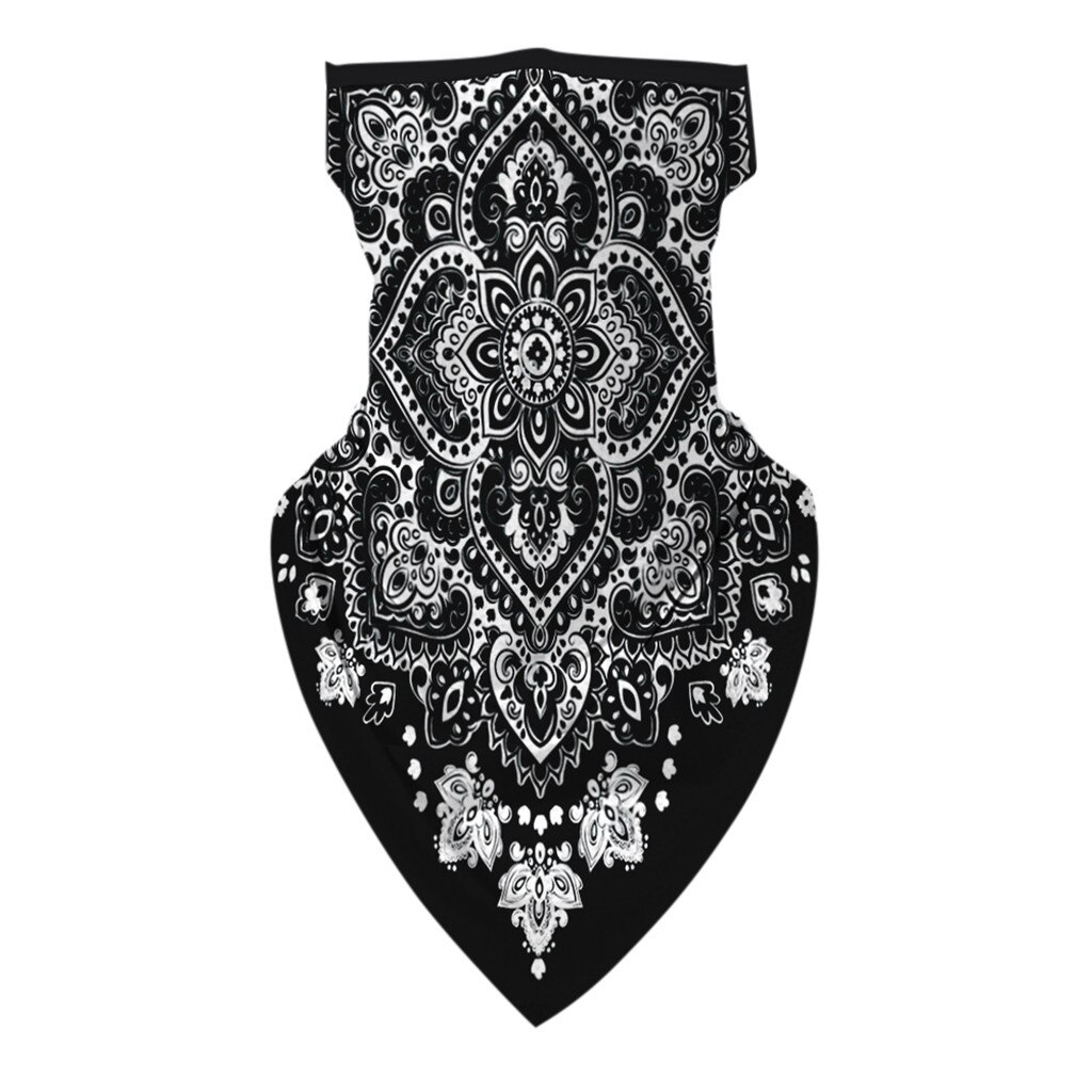 Pañuelo para exterior, Bandana de verano para hombre y mujer, pañuelo sin costuras con estampado para la oreja, pañuelo para el cuello y la cara, máscara de ciclismo deportivo a prueba de polvo, 1 unidad: C