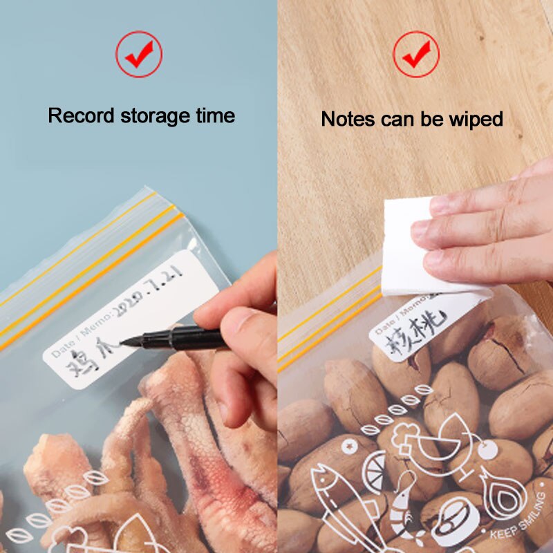 Reusable Fresh Zipper Bag Vegetable Food Fridge Preservation Self Seal Bag Freezing Storage Package Kitchen Reclosable Fresh Bag