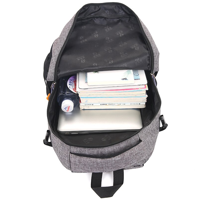 Mochila de viaje de lona informal Unisex, morral escolar antirrobo impermeable para ordenador portátil, mochila de para estudiantes