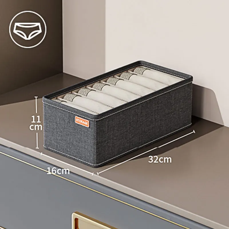 Bedroom Cabinet Drawer Underwear Organizer Socks Bra Clothing Storage Boxes Wardrobe Clothes Organizer Pants Socks Organizer:  Light Yellow