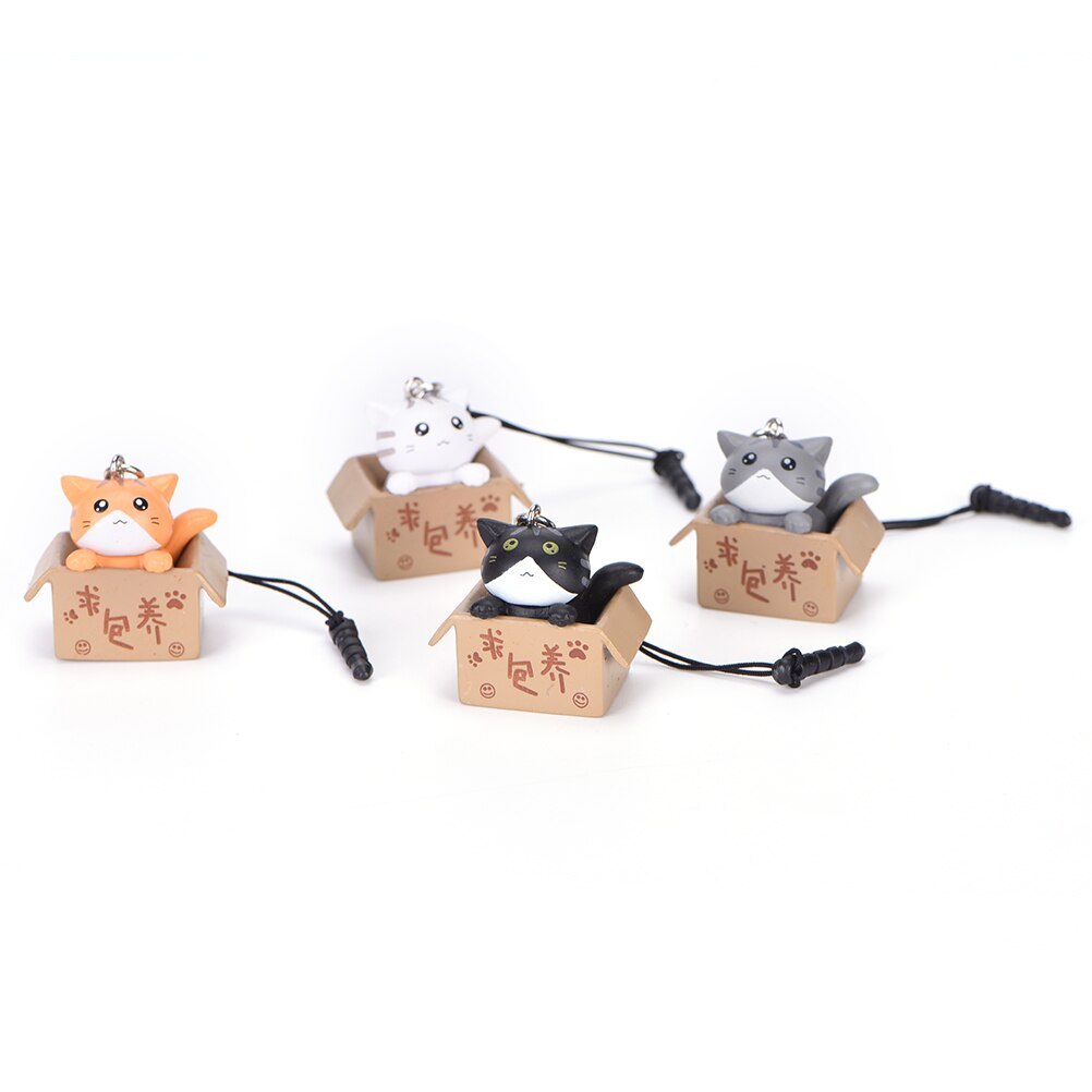 Enchufe antipolvo para teléfono móvil 1 Uds buscando estilo de gato nutritivo de gato de dibujos animados de 3,5mm