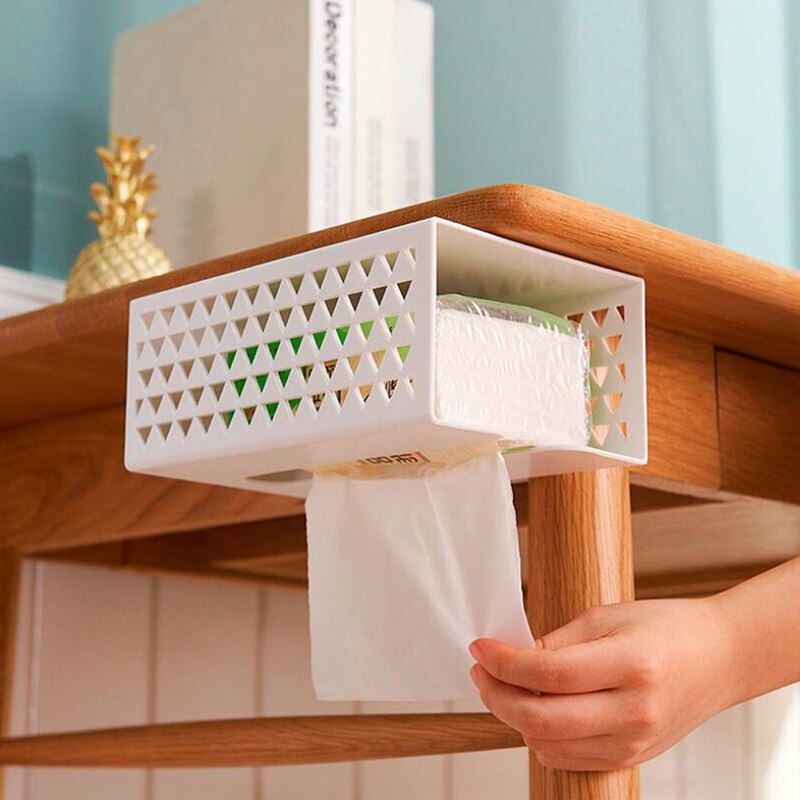 Caja de pañuelos de cocina montada en la pared Kleenex, dispensador de servilletas, caja de toallitas húmedas de escritorio de oficina familiar