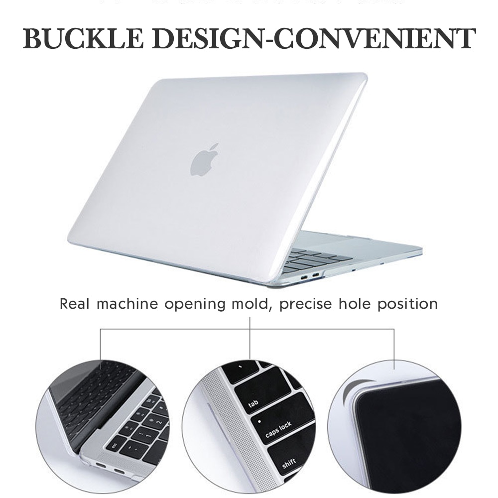 Schokbestendig Transparant Pc Case Voor Macbook Pro Retina 13 15 Retina 12 Air 11 13 Hard Plastic Beschermende Shell Cover voor Macbook