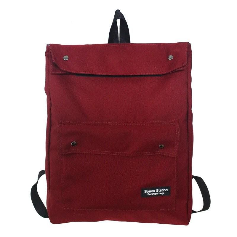 Rugzak Trend Paar Vrouwen Rugzakken Eenvoudige Unisex Student Schooltassen Leisure Reistas Grote Capaciteit Dagelijks Pack: Burgundy