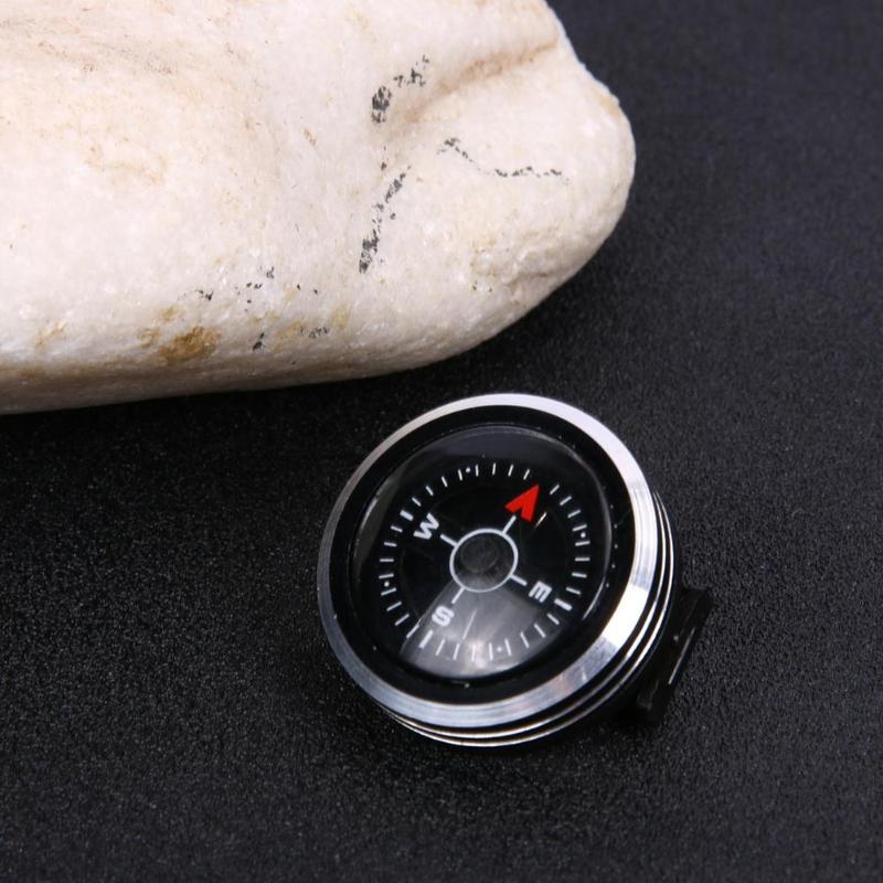 Mini Watch Strap Button Compass for Paracord Bracelet Survival Mini Pocket Compass Outdoor Hiking Camping Accessories