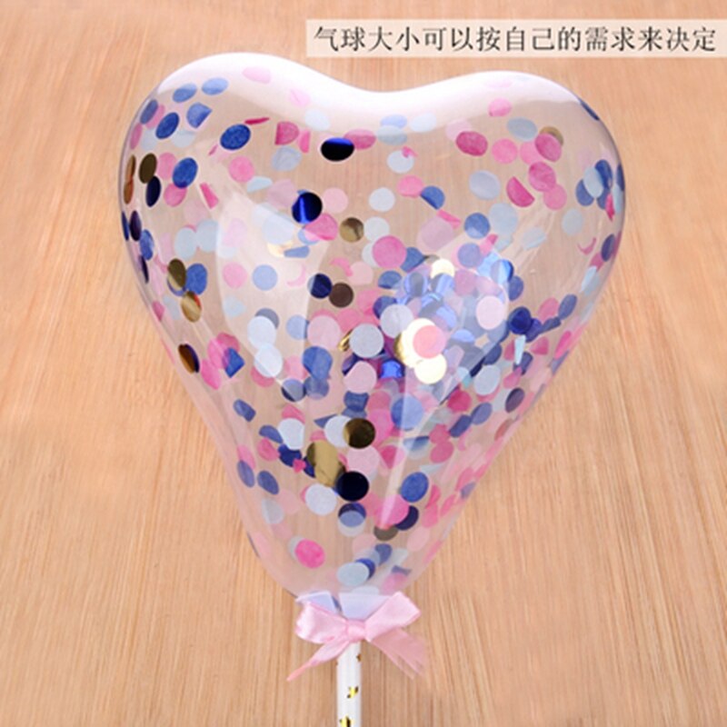 Confetti Balloon Cake Topper Happy Birthday Party Decor Kids Wedding Birthday Cake Decor Baby Shower Flamingo Party Fav: Dark Khaki