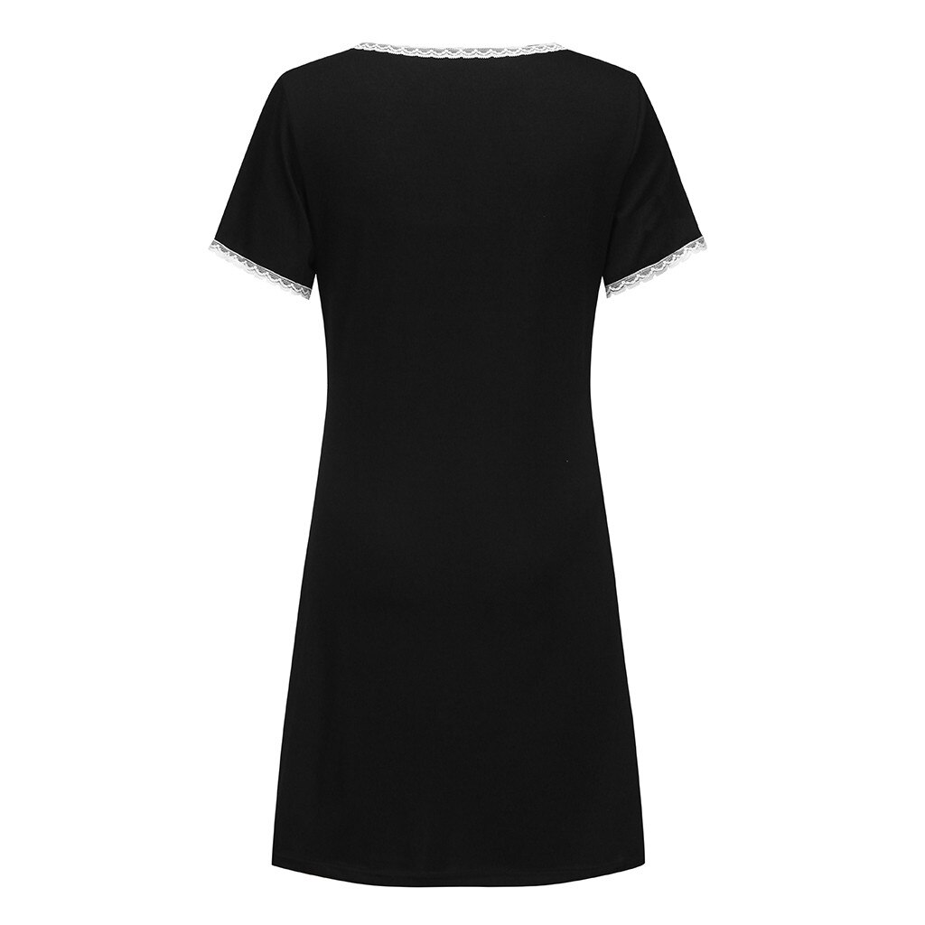 Schwangerschaft Patchwork Pflege Kleider Kleidung V-ausschnitt frauen Mutterschaft Kurzarm Kleid Stillen Nachthemden Kleidung
