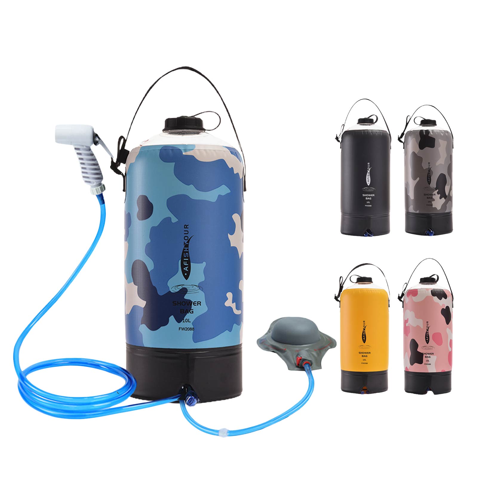 Sac de douche solaire 10l, sacs à eau 20l, Camping en plein air randonnée, sac de douche solaire Portable léger, pochette de bain de Camping