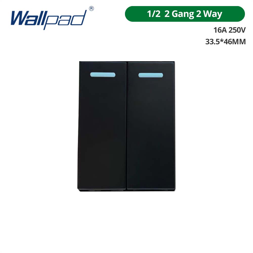 Wallpad DIY Black Tempered Glass Stainless Steel Aluminum Panel Wall Light Switch and Socket 118*75mm Module Frame Only: WHITE