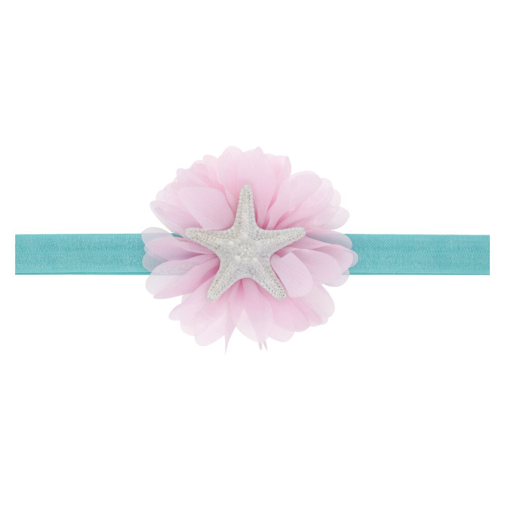 Mermaid sea shell flower elastic headband soft baby mermaid headband, Baby toddler headband, under the sea photo prop HB341S