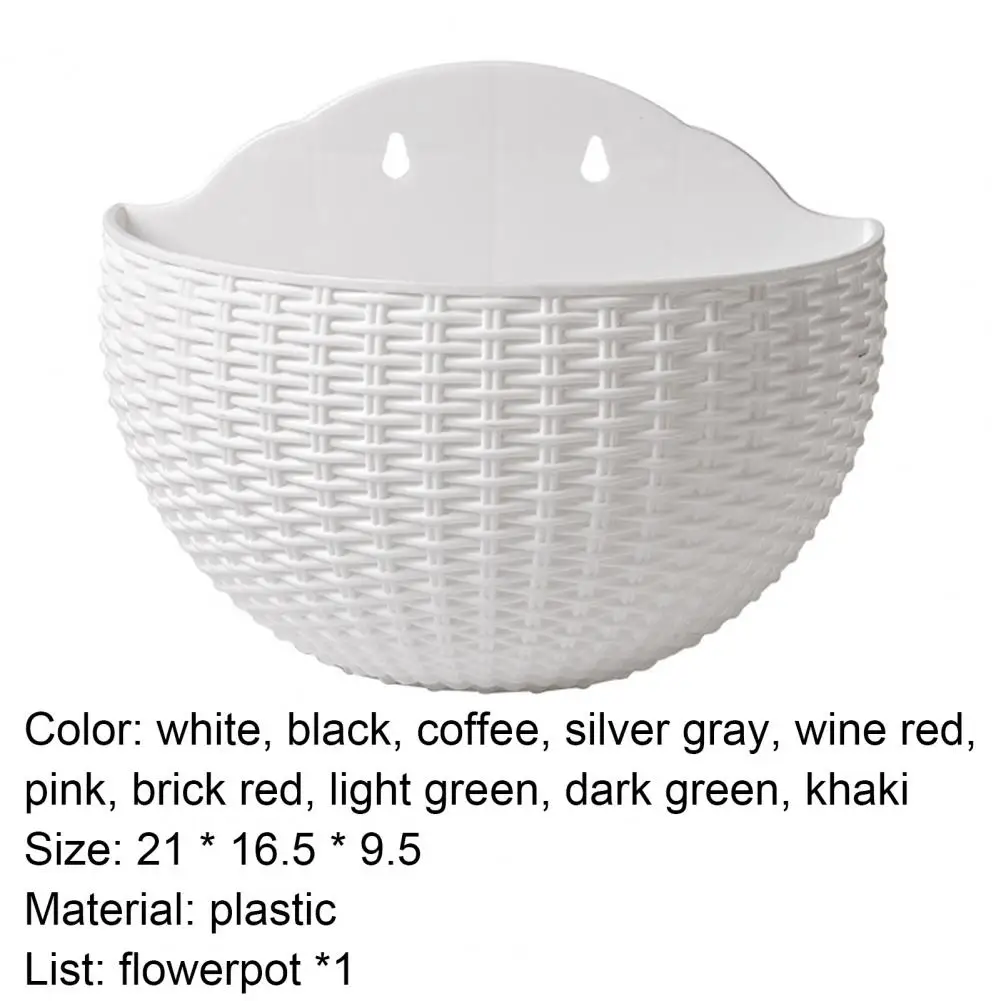 Flower Pot Exquisite Wall-mounted Plastic Wall Hanging Basket Flowerpot for Outdoor Garden Balcony Decoration Planter
