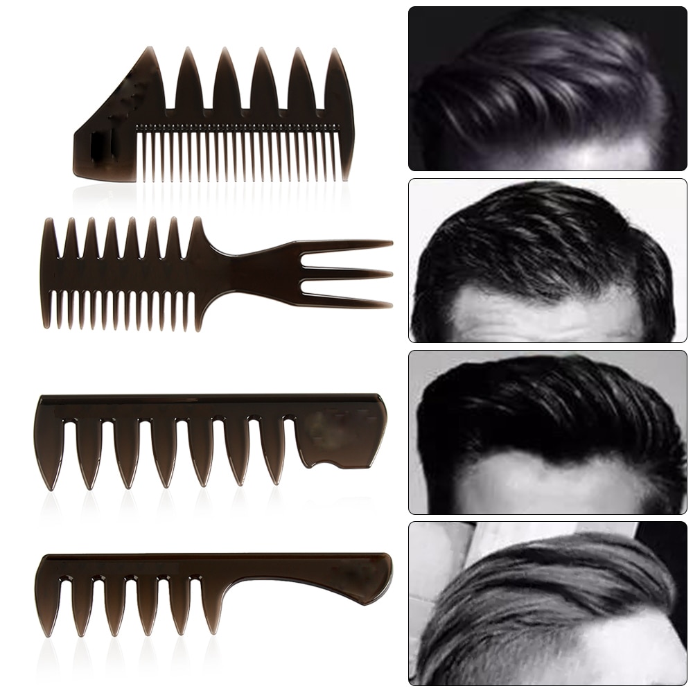 1PC hommes femmes dents larges brosse à cheveux fourchette peigne hommes barbe coiffure brosse Salon de coiffure outil de coiffure Salon accessoire