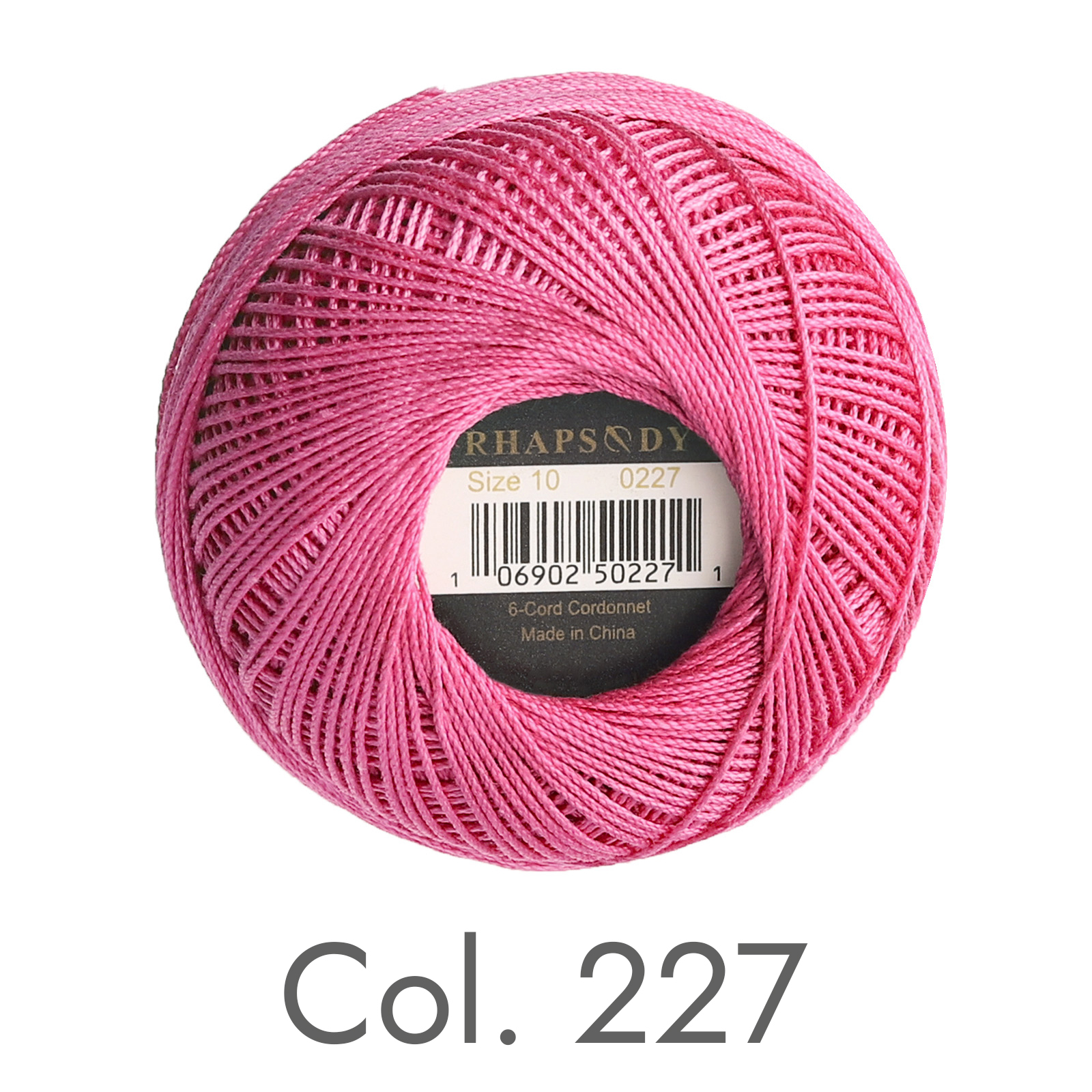Rhapsodie Häkelgarn, verschiedene Farben, Größe 10, betroffen, 100 % reine ägyptische Baumwolle, mehrfarbig, 10 bunte Farben, 122 Meter: Schokolade