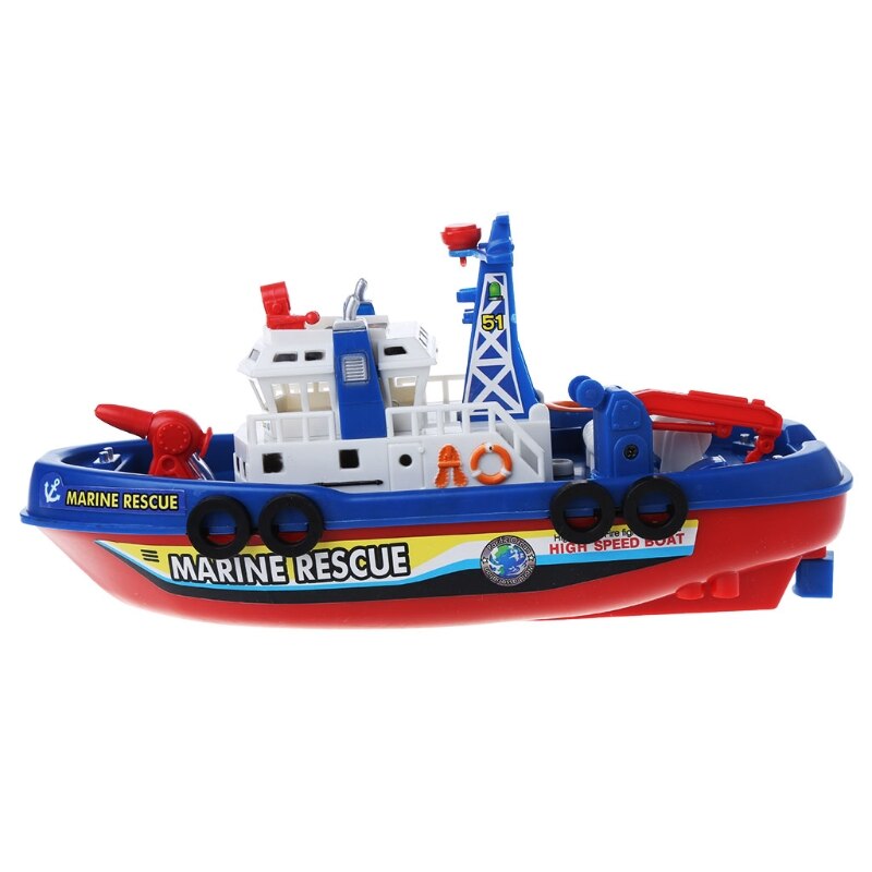 Electric Boat Children Marine Rescue Toys Navigation Warship Toy Birthday