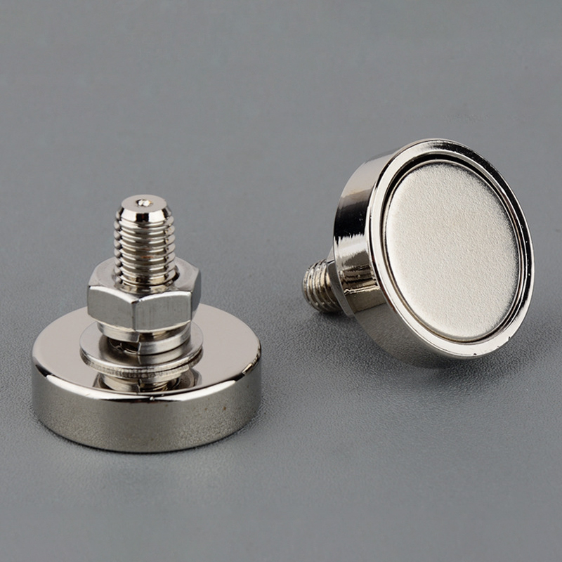 M6/M8 external thread magnet NdFeB rare earth strong magnetic chuck Tooling fixture to hold fixed magnetic seat Aimant Imán