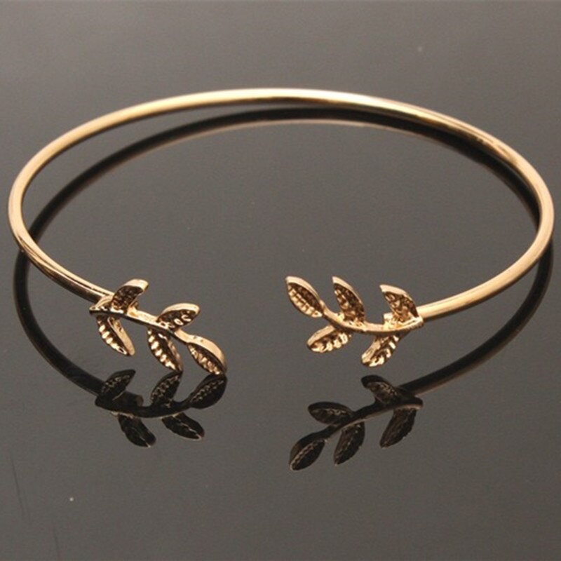 Bladeren Goud & Zilver Plated Armbanden Bangles Open Bangle Voor vrouwen manchet armband